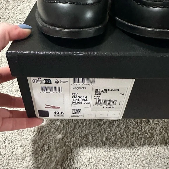 CHANEL Black Leather Slingbacks - Picture 2 of 7